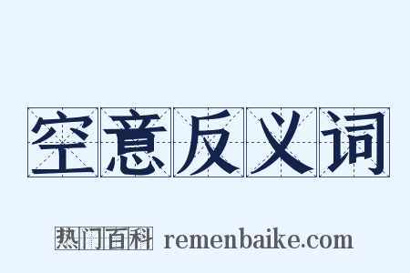 空意反义词是什么意思的图片